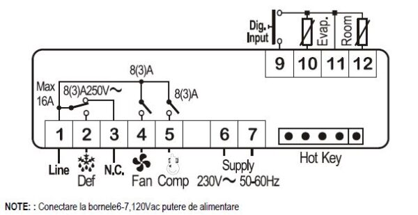 Controler Termostat electronic DIXELL, XR06CX, cu sonda